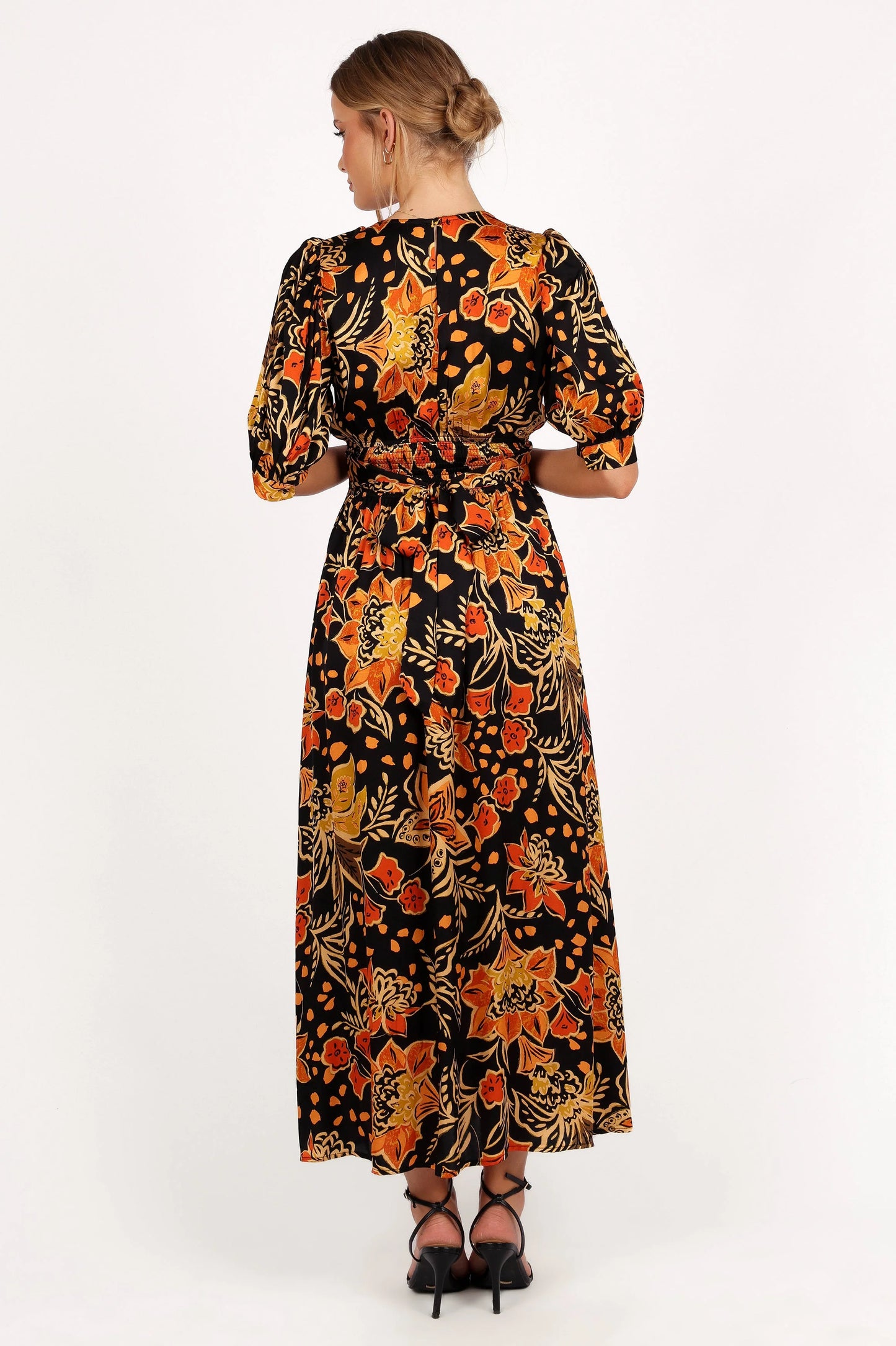 Nadalyn Midi Dress - Black/Multi