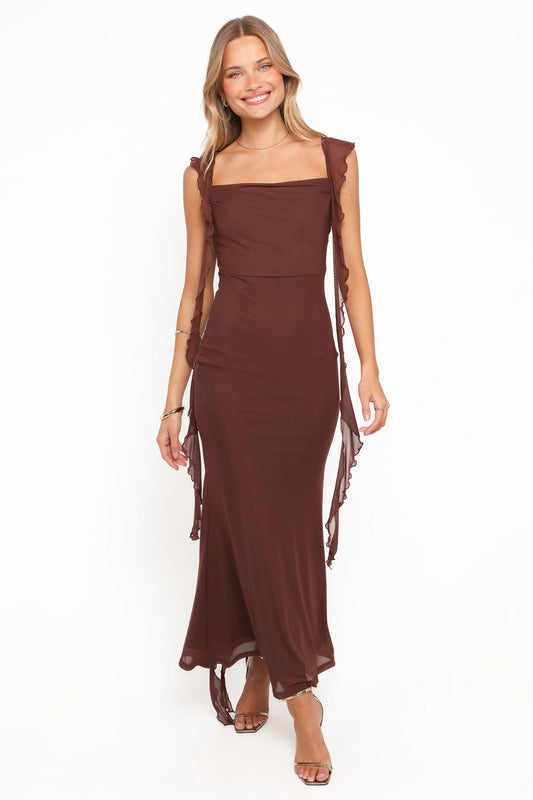 Chiara Maxi Dress - Brown