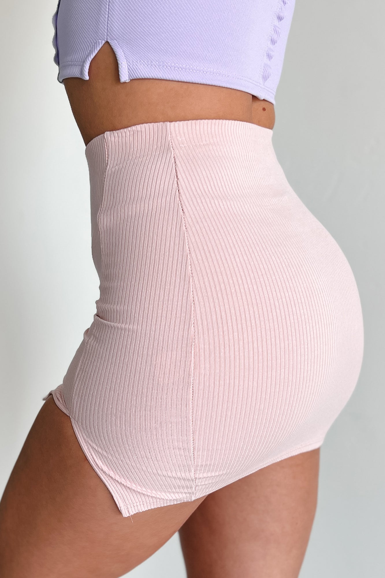 Such A Charmer Ribbed Mini Skirt (Mauve)
